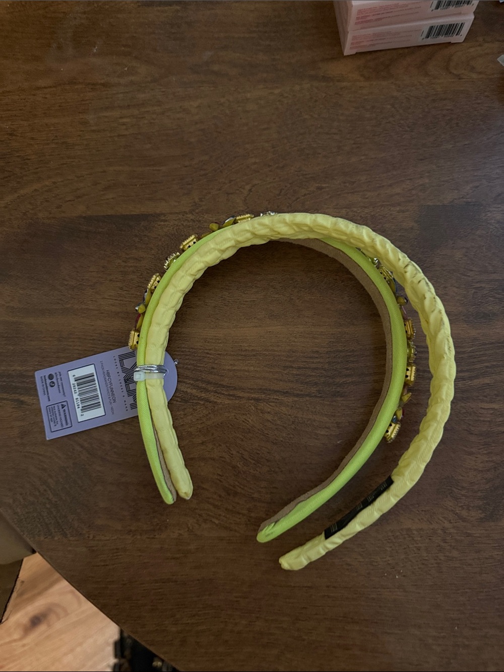 Braided Yellow Embellished Women's Headband Set